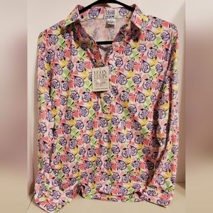 Leon Levin Women's Long Sleeve Golf Shirt Size PS